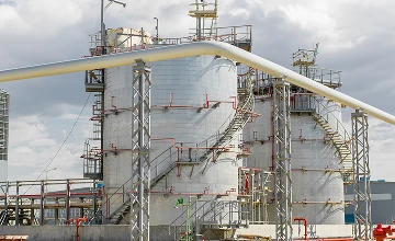 Extensive surface infrastructure for a major industrial project.